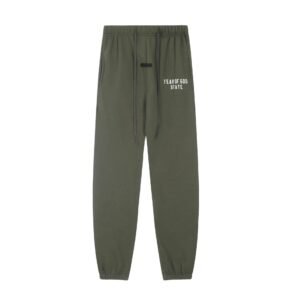 ESSENTIALS Retro Style Military Green Sweatpants