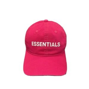 ESSENTIALS Trendy Brand Simple Style Rose Red Hat