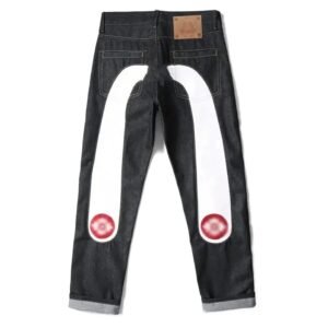 EVISU Big M Black Denim Pants