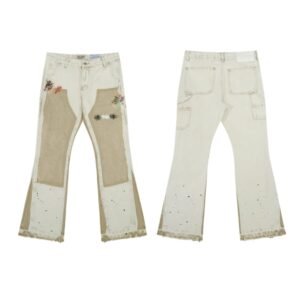 Gallery Dept graffiti-style light-colored jeans