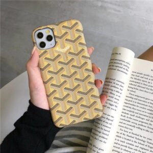 Goya's classic yellow and black checkered iPhone case