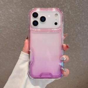 Gradient-style pink iPhone case of trendy brand