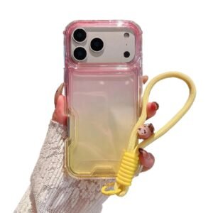 Gradient Transparent Pink iPhone Case of Trendy Brand