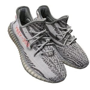 Grey and Black Yeezy 350 Trendy Sneakers
