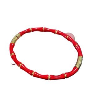 Gucci bamboo - style red bracelet