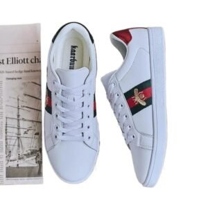 Gucci Little Bee Retro Style White Shoes