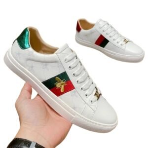 Gucci Little Bee Retro-style White Shoes