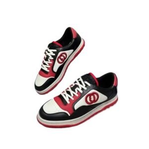 Gucci retro black and red sports shoes