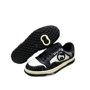 Gucci retro black and white sports shoes