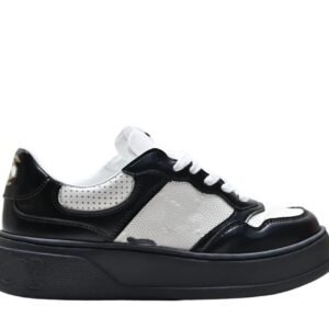 Gucci retro black and white sports shoes