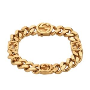 Gucci retro-style gold bracelet