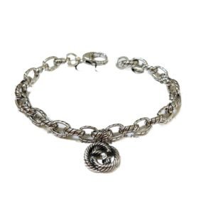 Gucci silver chain retro-style bracelet