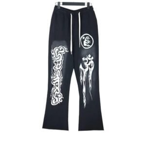 Hellstar dark style printed black pants