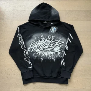 Hellstar Flame Wind Black Hoodie