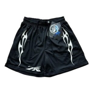 Hellstar Flame Wind Black Shorts