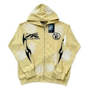 Hellstar Flame Wind Yellow Hoodie