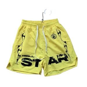 Hellstar Flame Wind Yellow Shorts