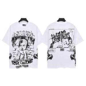 Hellstar graffiti-style white T-shirt