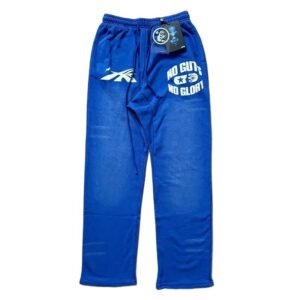 Hellstar letter - printed blue sweatpants