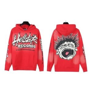 Hellstar Records Series Flame Wind Red Sweatshirt