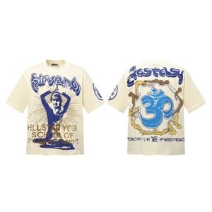 Hellstar retro-style beige T-shirt