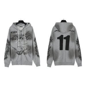 Hellstar series dark style grey hoodie