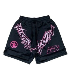 Hellstar trendy and cool style black shorts