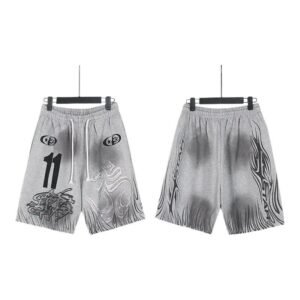 Hellstar trendy and cool style grey shorts