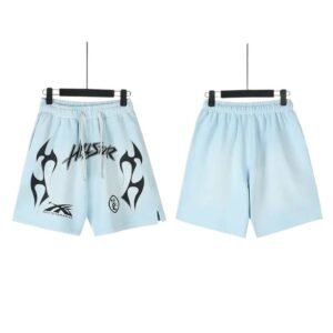 Hellstar trendy and cool style light blue shorts