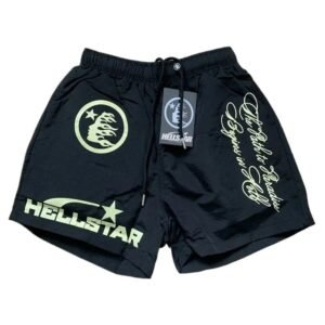 Hellstar Trendy Style Black Shorts