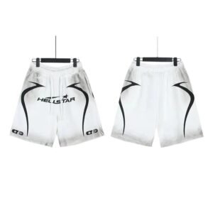 Hellstar Trendy Style White Shorts