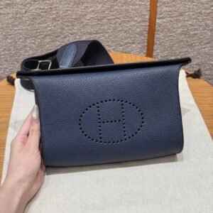 Hermès classic dark blue crossbody bag