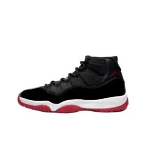 High-top Black and Red Jordan 11 Trendy Shoes