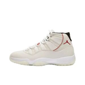 High-top trendy white shoes of Jordan 11
