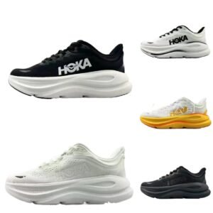 HOKA Bondi 9 Trendy Black/White Athletic Shoes