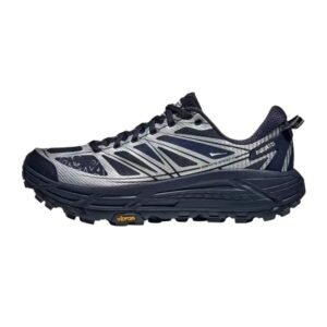 HOKA Trail Running Style Black and Grey Sports Shoes