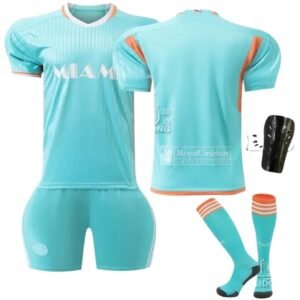 Inter Miami football uniform set light blue