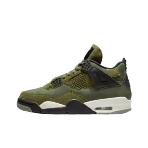 Jordan 4 olive green retro sports shoes