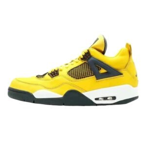 Jordan 4th Generation Trendy Yellow and Black Sports Shoes
