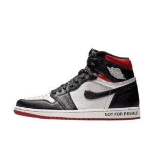 Jordan AJ1 Black and Red High-top Trendy Shoes