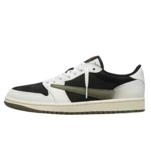 Jordan AJ1 Black and White Retro Athletic Shoes
