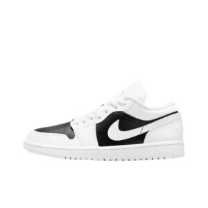 Jordan AJ1 black and white simple skate shoes