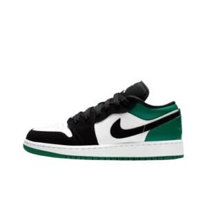 Jordan AJ1 Black-Green-White Retro Athletic Shoes