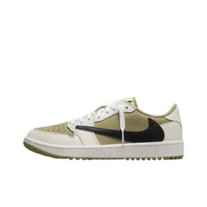 Jordan AJ1 casual style white and brown shoes