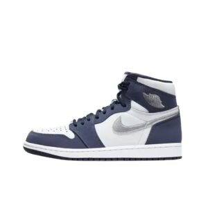 Jordan AJ1 High-Top Fashion Blue and White Shoes