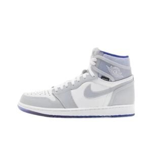 Jordan AJ1 High-Top Gray and White Trendy Shoes