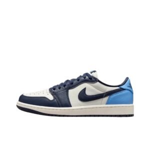 Jordan AJ1 Low-Top Blue and White Sports Shoes