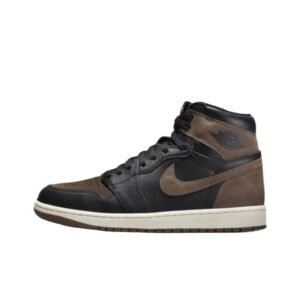 Jordan AJ1 Retro Style Black and Brown Shoes