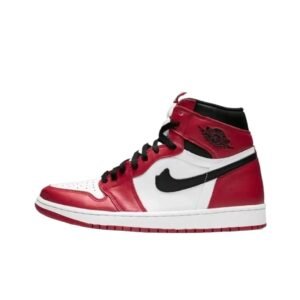 Jordan AJ1 Trendy Cool Red and White Shoes