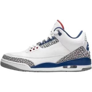 Jordan AJ3 Retro Style White and Blue Shoes